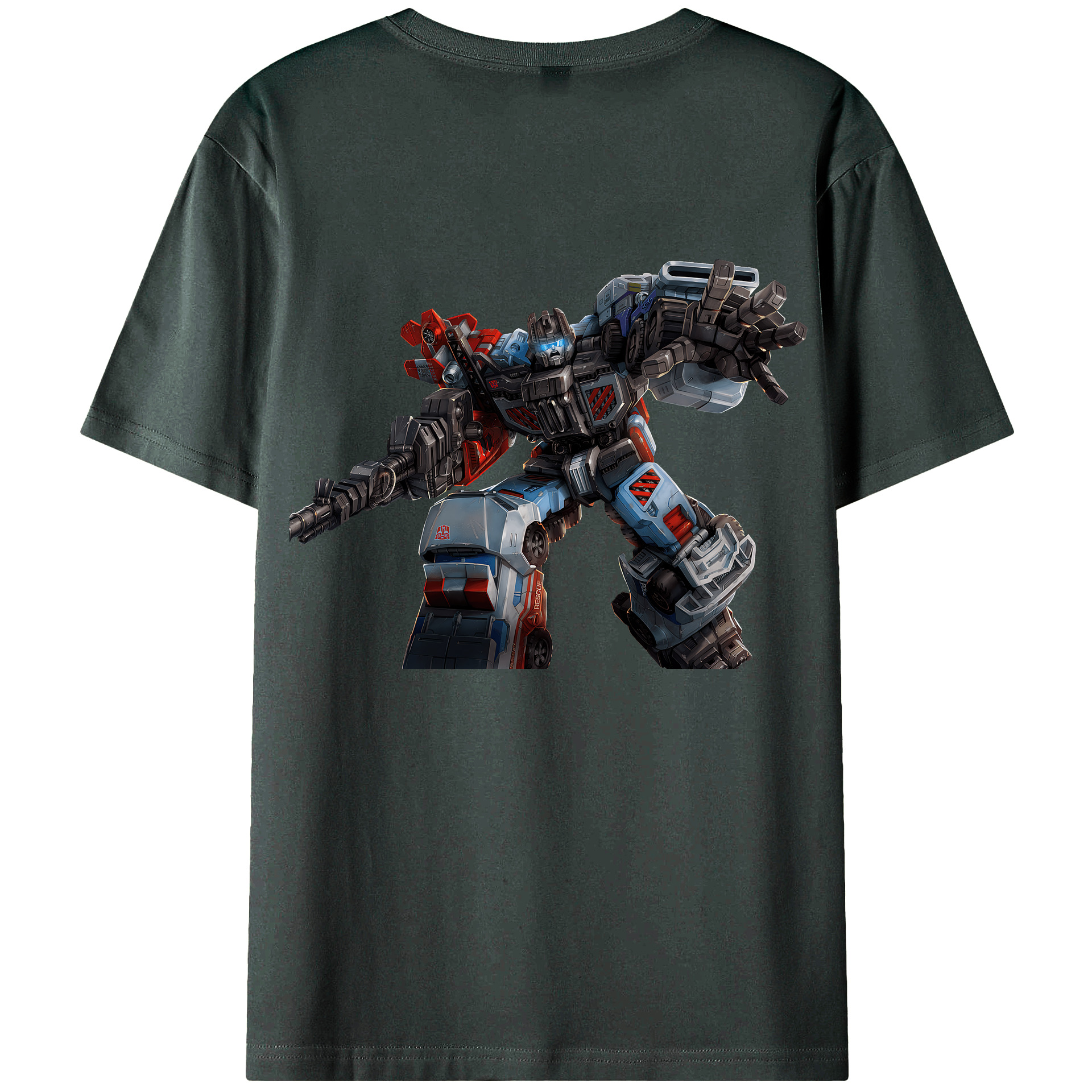 （画像用） Transformers トランスフォーマー 綿100％ メンズ半袖Tシャツ（バックプリント） 通気性